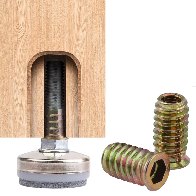 ZESTAW GWINTÓW WKRĘTÓW MUFY GWINTOWANE DO DREWNA MEBLOWE WKRĘCANE M4-M10