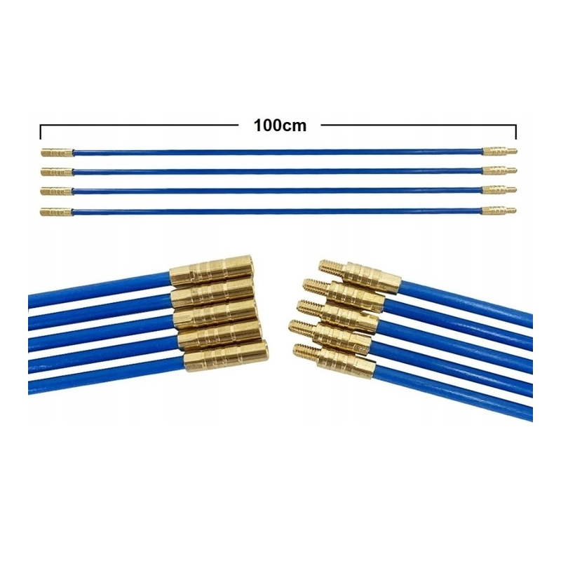 WCIĄGARKA DO KABLI WŁÓKNO SZKLANE PILOT PRZECIĄGANIA KABLI 4MM 10X1M STALKA