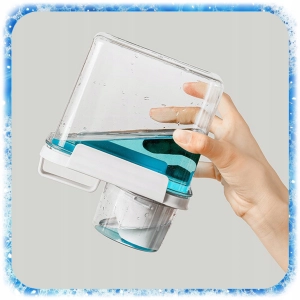 ZESTAW 3SZT POJEMNIK NA PROSZEK DO PRANIA Z MIARKĄ PŁYN DO PŁUKANIA PUDEŁKO