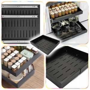 SZUFLADA REGULOWANA Teleskopowa Półka Wysuwana Wkład do Szafki Organizer