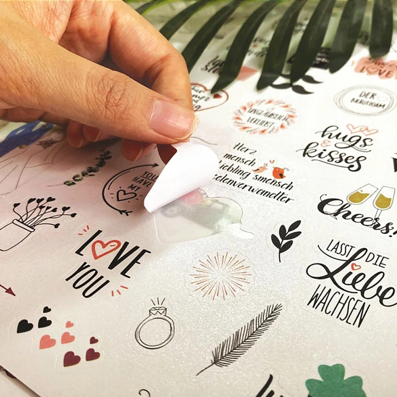 NAKLEJKI SAMOPRZYLEPNE ZESTAW 436 SZT A4 ARKUSZE KOLOROWE ŚLUBNE WESELE