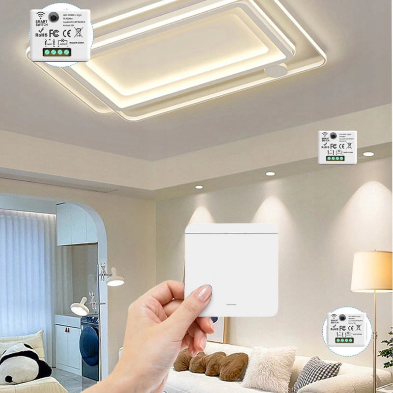 INTELIGENTNY WYŁĄCZNIK ŚWIATŁA BEZPRZEWODOWY BIAŁY PREMIUM WIFI SMART PANEL