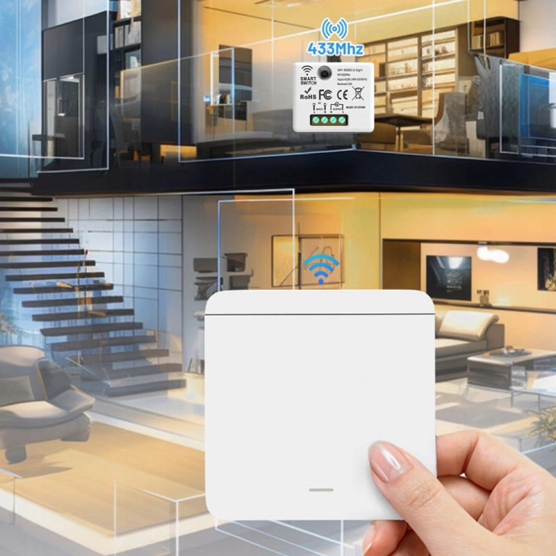 INTELIGENTNY WYŁĄCZNIK ŚWIATŁA BEZPRZEWODOWY BIAŁY PREMIUM WIFI SMART PANEL