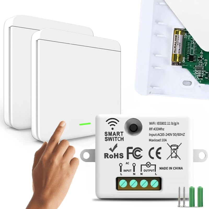 INTELIGENTNY WYŁĄCZNIK ŚWIATŁA BEZPRZEWODOWY BIAŁY PREMIUM WIFI SMART PANEL