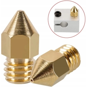 Dysza Mosiężna Brass MK8 0.4mm M6 Zestaw 5x Creality Ender 3 Pro V2