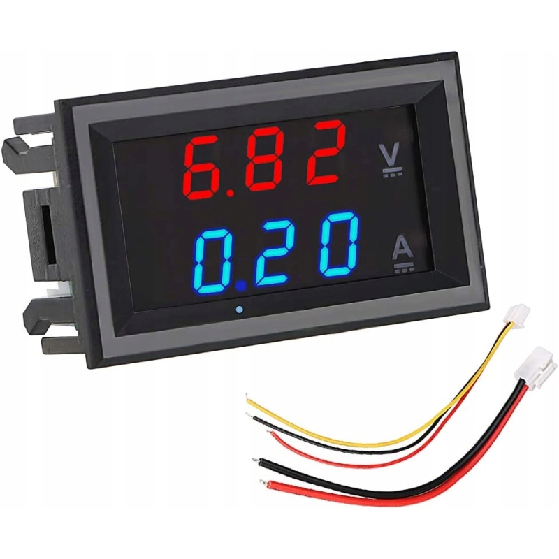 2w1 MODUŁ PANELOWY AMPEROMIERZ WOLTOMIERZ 100V 50A PRĄD STAŁY DC CYFROWY