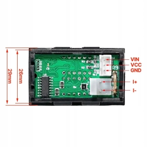 2w1 MODUŁ PANELOWY AMPEROMIERZ WOLTOMIERZ 100V 50A PRĄD STAŁY DC CYFROWY