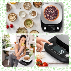 ELEKTRONICZNA WAGA KUCHENNA PRECYZYJNA DOMOWA BEZPRZEWODOWA 1g-10 kg LCD