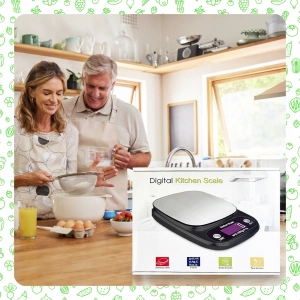 ELEKTRONICZNA WAGA KUCHENNA PRECYZYJNA DOMOWA BEZPRZEWODOWA 1g-10 kg LCD