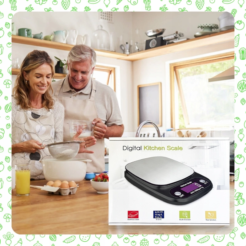 ELEKTRONICZNA WAGA KUCHENNA PRECYZYJNA DOMOWA BEZPRZEWODOWA 1g-10 kg LCD