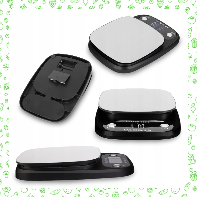 ELEKTRONICZNA WAGA KUCHENNA PRECYZYJNA DOMOWA BEZPRZEWODOWA 1g-10 kg LCD