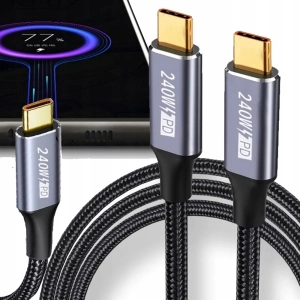 KABEL TYP-C do TYP-C QC PD 240W 3.1 48V 5A 1M SZYBKIE ŁADOWANIE