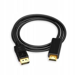 KABEL DISPLAYPORT do na HDMI DP 2m 4K FULL HD ULTRA HD OBRAZ + DŹWIĘK