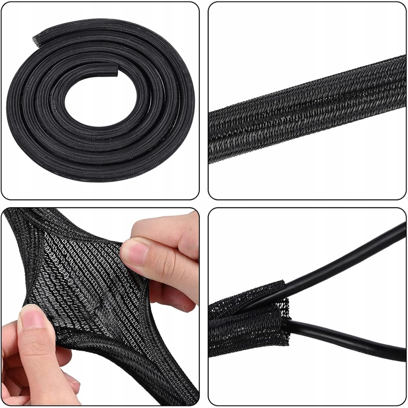 ZESTAW ORGANIZER DO KABLI XL OPLOT UCHWYT KLIPS OPASKA KABLOWA MASKOWNICA