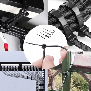 ZESTAW ORGANIZER DO KABLI XL OPLOT UCHWYT KLIPS OPASKA KABLOWA MASKOWNICA