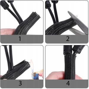 ZESTAW ORGANIZER DO KABLI XL OPLOT UCHWYT KLIPS OPASKA KABLOWA MASKOWNICA