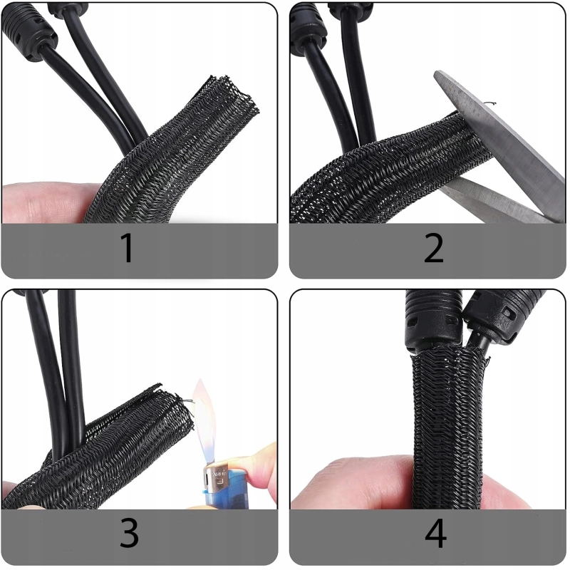 ZESTAW ORGANIZER DO KABLI XL OPLOT UCHWYT KLIPS OPASKA KABLOWA MASKOWNICA