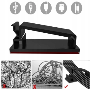 ZESTAW ORGANIZER DO KABLI XL OPLOT UCHWYT KLIPS OPASKA KABLOWA MASKOWNICA