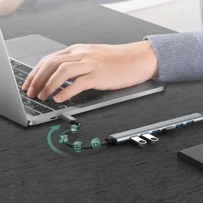 HUB USB 3.0 2.0 Rozdzielacz Rozgałęźnik 7 Portów 7x USB Slim 7w1 Smukły