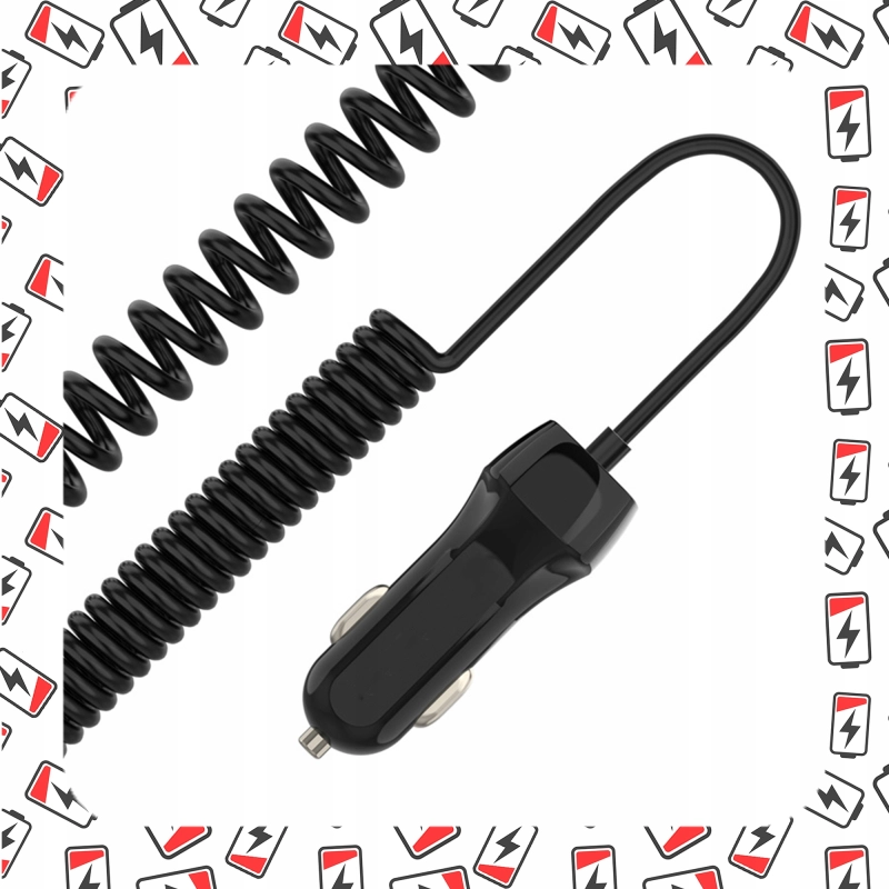 ŁADOWARKA KABEL 3W1 GNIAZDO ZAPALNICZKI TYP-C LIGHTNING MICROUSB DO AUTA 1M