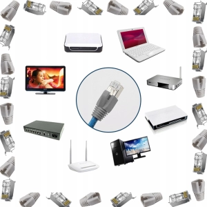 ZESTAW 10SZT WTYKI ZŁĄCZA EKRANOWANY FTP STP RJ45 kat 6a 7 KOŃCÓWKI ZŁĄCZKI
