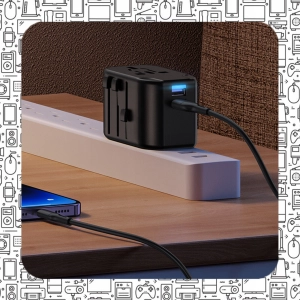 UNIWERSALNY ADAPTER SIECIOWY PODRÓŻNY PRZEJŚCIÓWKA USA UK EU ŁADOWARKA 2USB