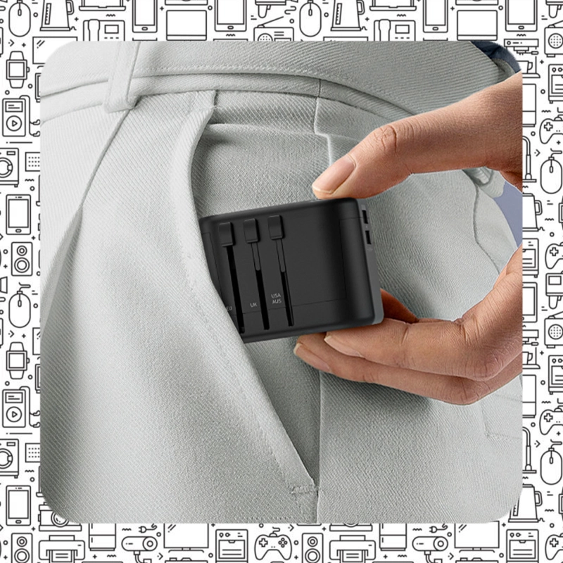 UNIWERSALNY ADAPTER SIECIOWY PODRÓŻNY PRZEJŚCIÓWKA USA UK EU ŁADOWARKA 2USB