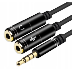 ROZDZIELACZ KABEL MINI JACK AUX MIKROFON SŁUCHAWKI do Xbox i PlayStation
