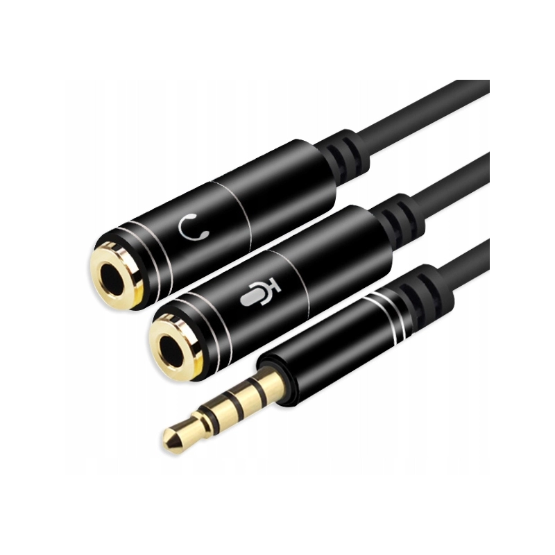 ROZDZIELACZ KABEL MINI JACK AUX MIKROFON SŁUCHAWKI do Xbox i PlayStation