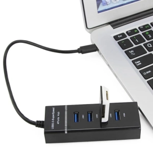 HUB USB C ROZDZIELACZ 4 PORTÓW ROZGAŁĘŹNIK SZYBKI USB 3.0 4 PORTY 5 Gb/s