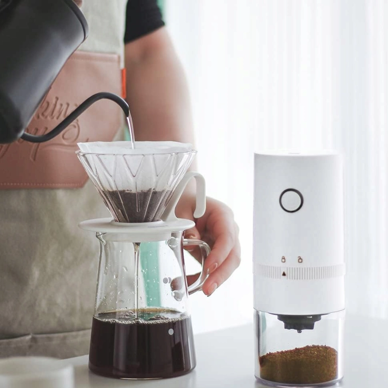 ELEKTRYCZNY MŁYNEK DO KAWY ORZECHÓW ZBÓŻ ŻARNOWY MOCNY AKUMULATOROWY USB