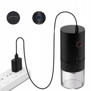 ELEKTRYCZNY MŁYNEK DO KAWY ORZECHÓW ZBÓŻ ŻARNOWY MOCNY AKUMULATOROWY USB